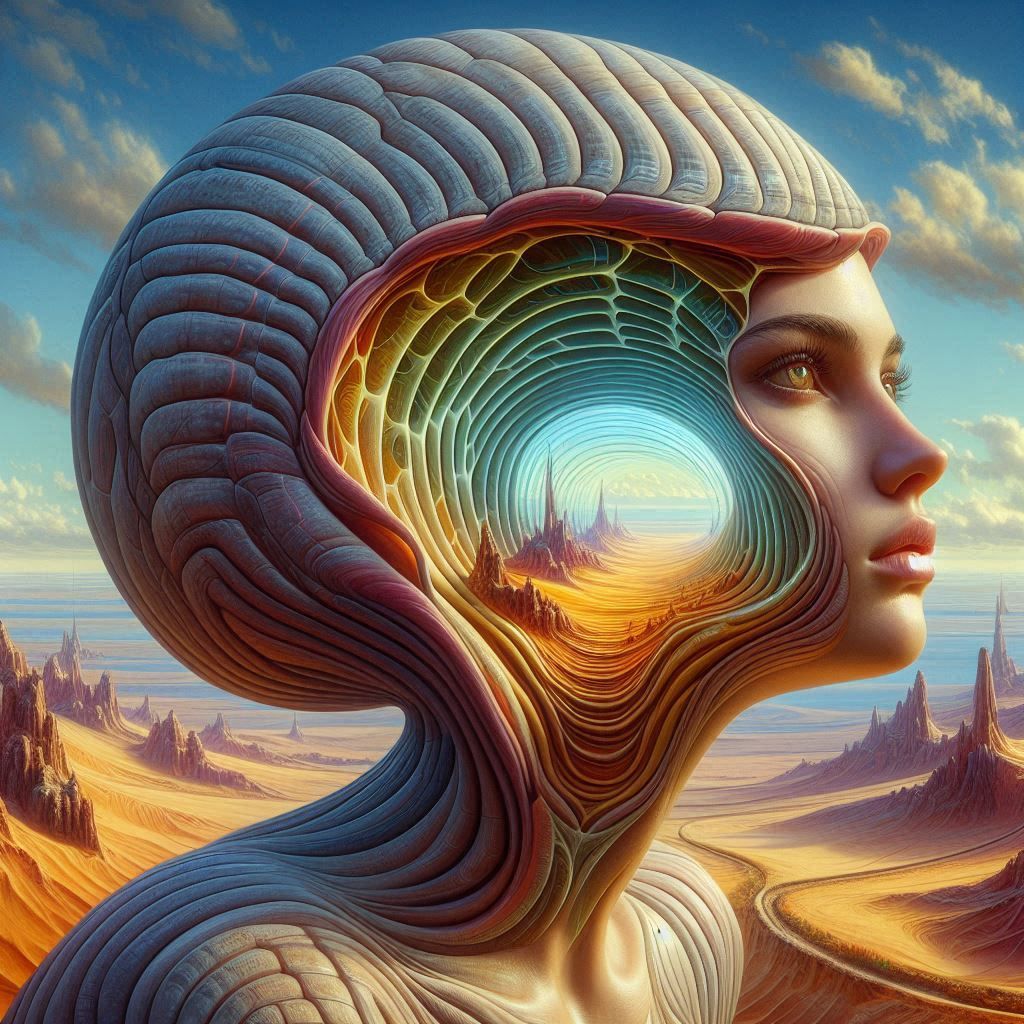 Armadillo Shell Desertscape Surrealism v2