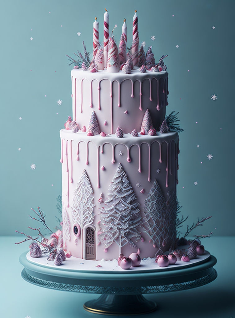 Chistmas birthday cake