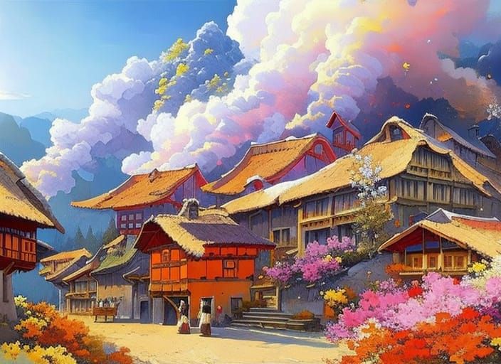 Colorful village