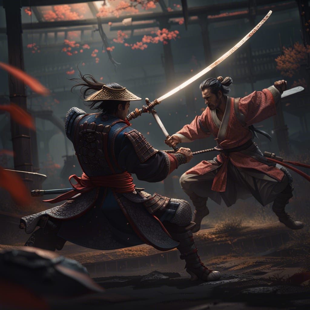 Samurai fighting  by @TopDawg