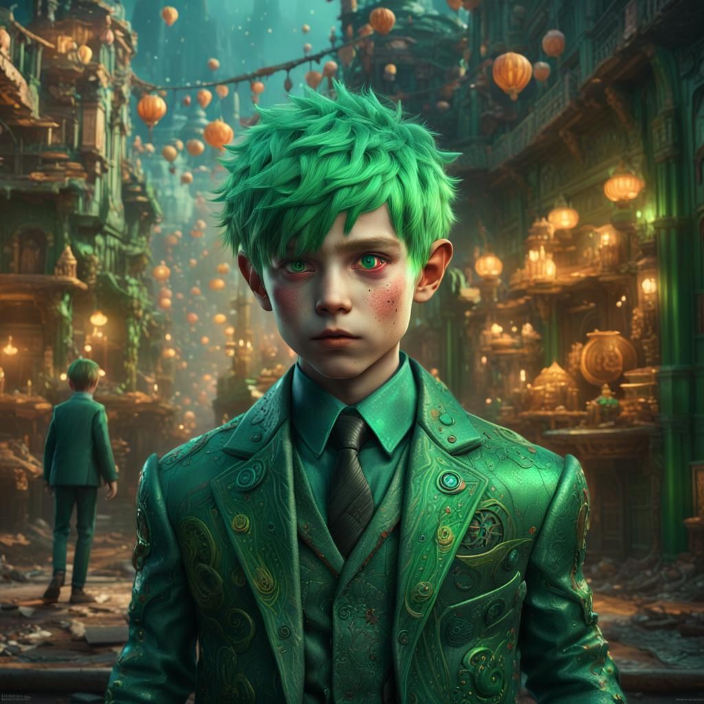 Boy with Snakes: Detailed Matte Painting