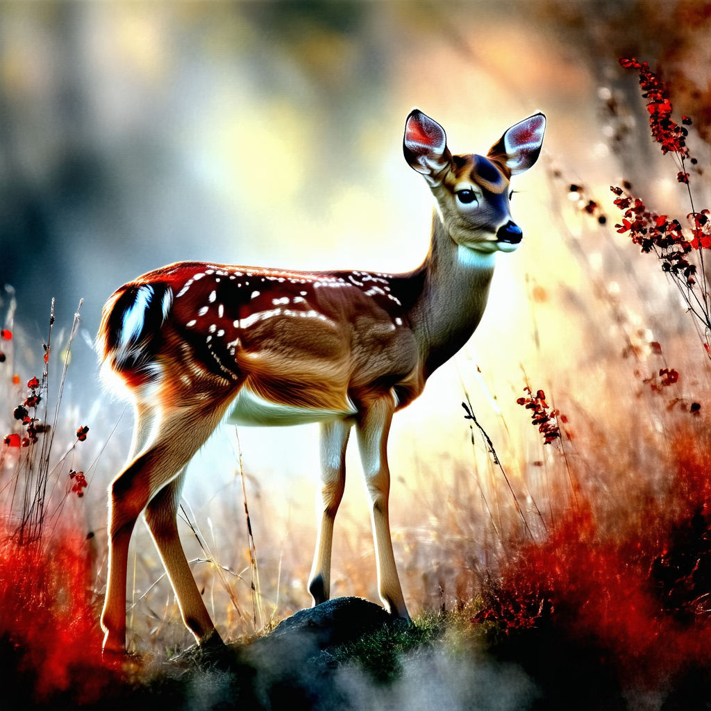 Fawn - Animal Digital Paintings
