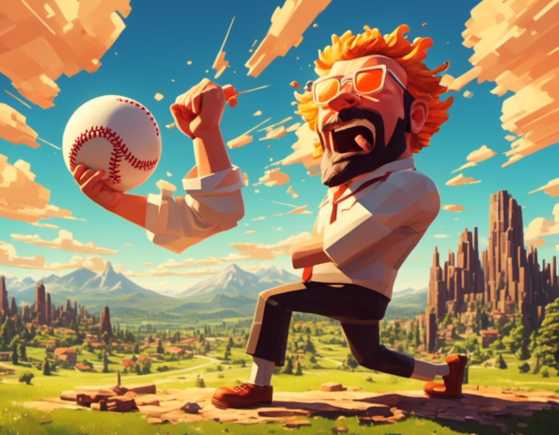 <lora:Vividtoons:1.0> Superhero hitting the sun like a baseball 