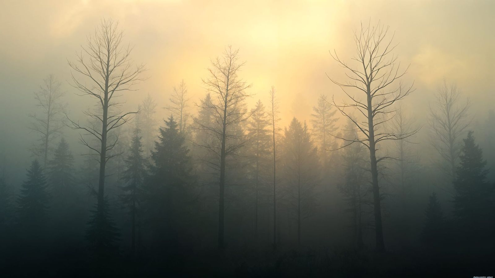 Foggy Forest.   by @DaveyJ