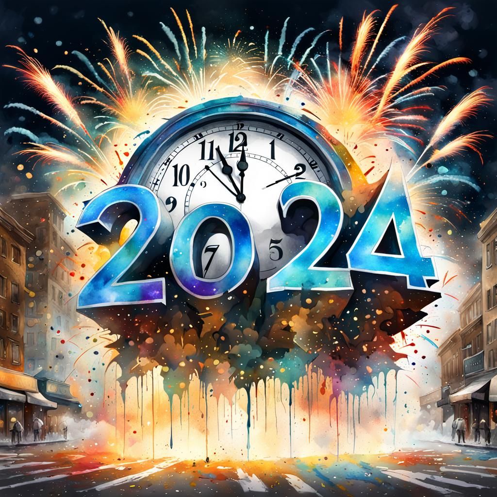 Happy 2024 to you, my fellow creator!  by @Mellow