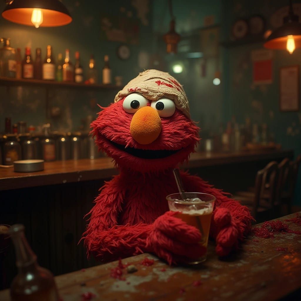 (Annoying high pitch raspy voice):  "YEAH, I know I fell dow...