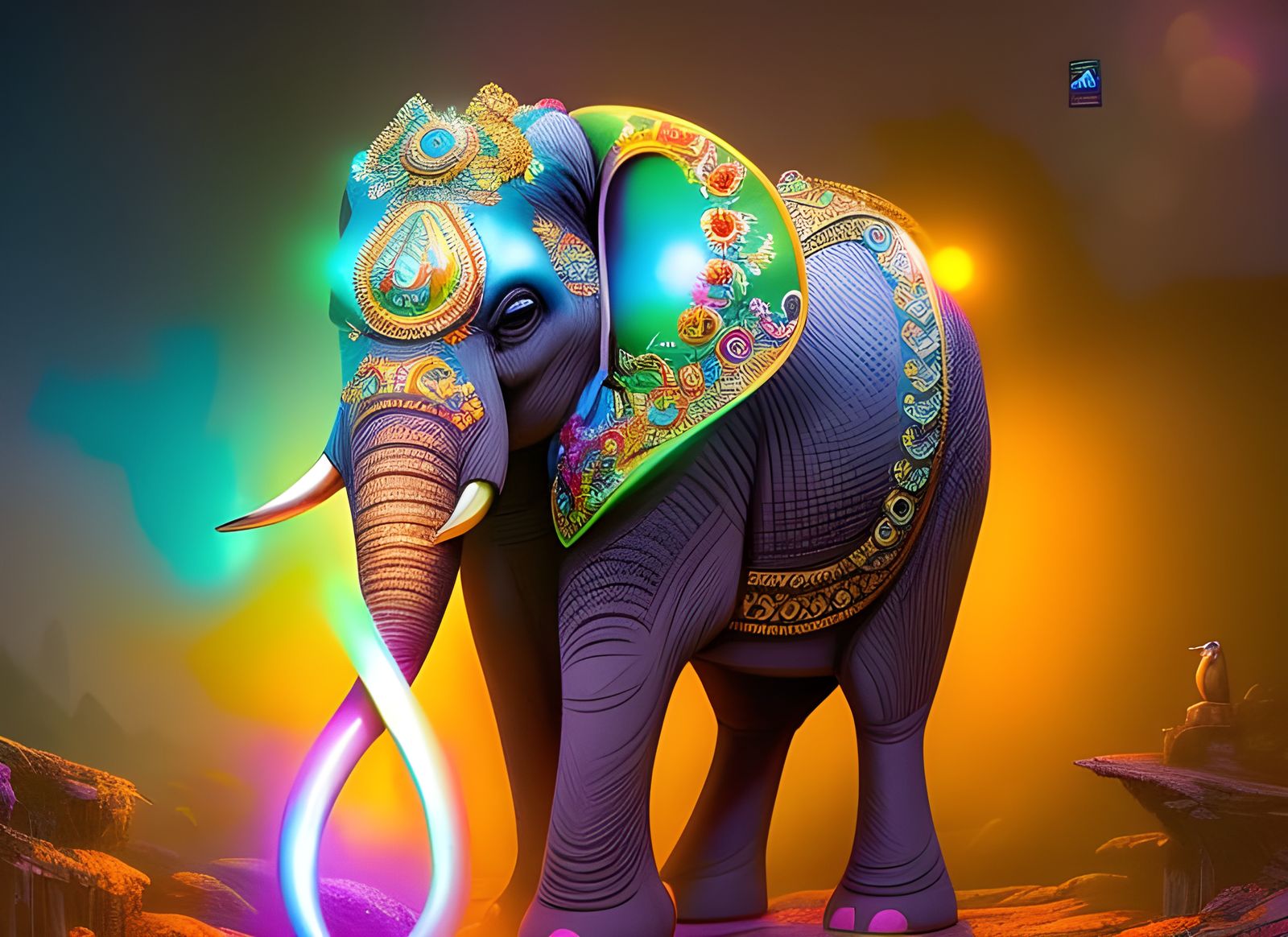 cosmic elephant jewelry  by @Wroof