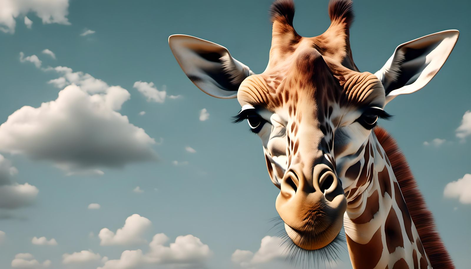  <lora:Video Game Test 3:1.0> hyperrealistic giraffe, stunning cinematic detail