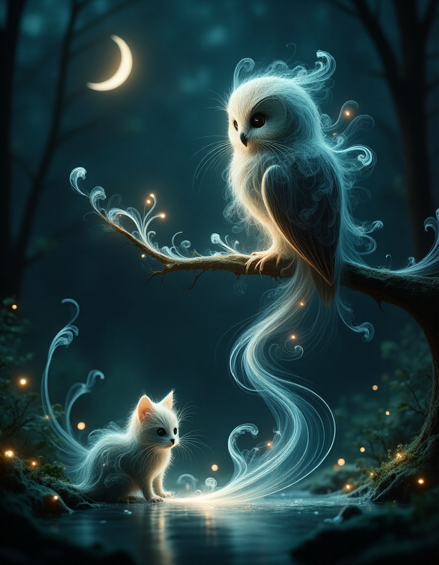 A  Wise Owl Perched on a Branch #2