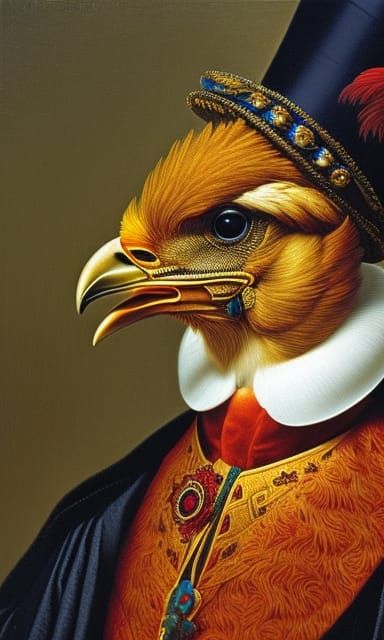 Wealthy Aristocratic Chicken - AI Generated Artwork - NightCafe Creator