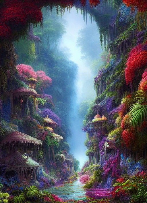 Rain forest 4 - AI Generated Artwork - NightCafe Creator