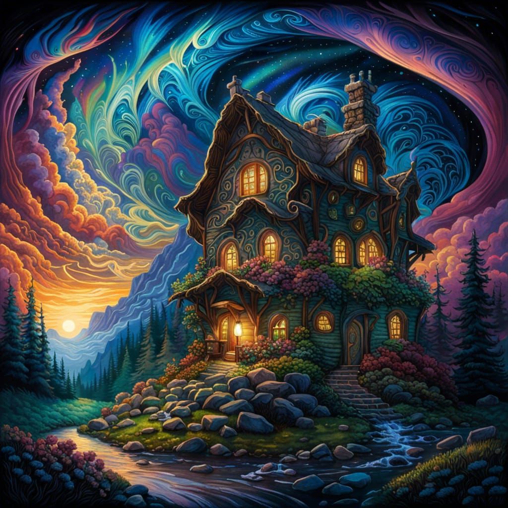 Cozy cottage in the woods  by @Spirited away