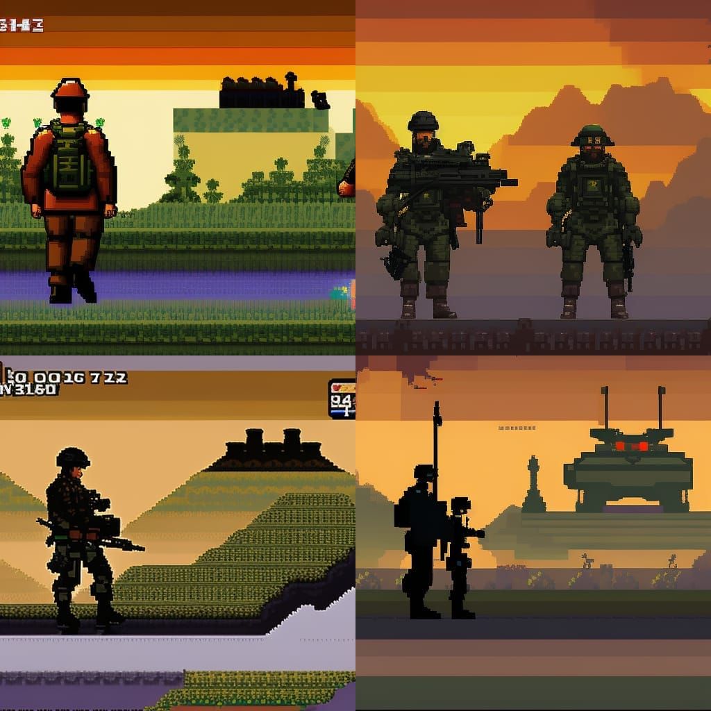 8bit Nintendo war games - AI Generated Artwork - NightCafe Creator