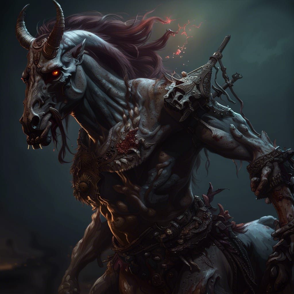 undead zombie centaur - AI Generated Artwork - NightCafe Creator