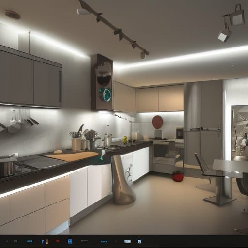 modern kitchen decor APPARTMENT futuristic