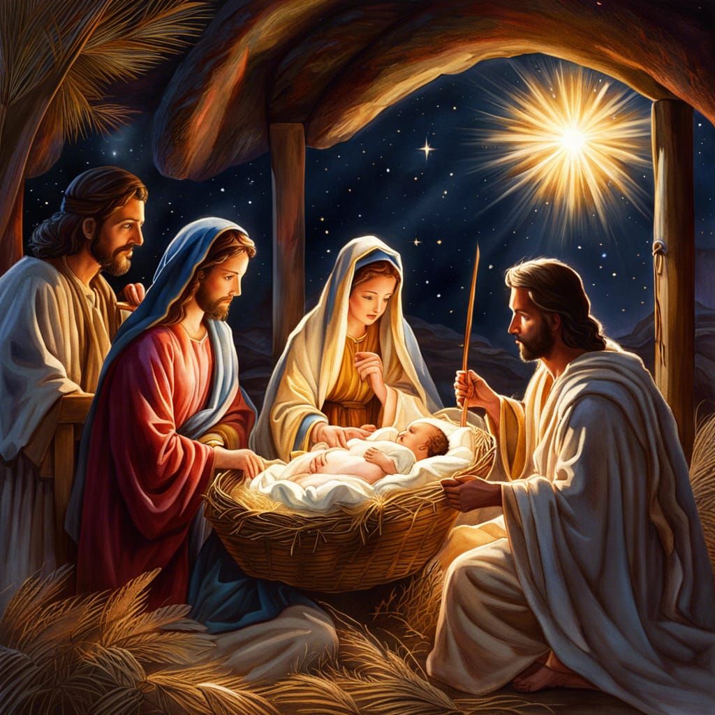 Jesus Birth AI Generated Artwork NightCafe Creator