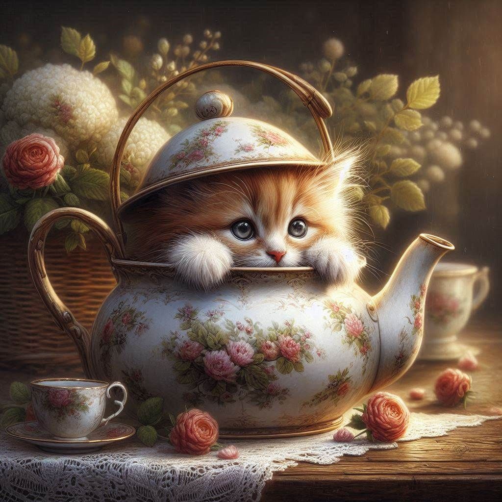 Teapot Kitten