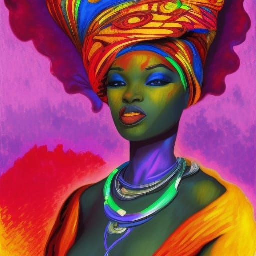 African Queen #34 - AI Generated Artwork - NightCafe Creator