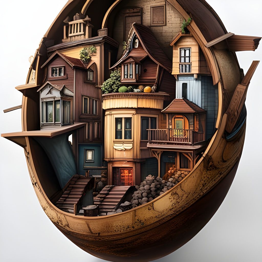 wooden egg carving  by @V33t