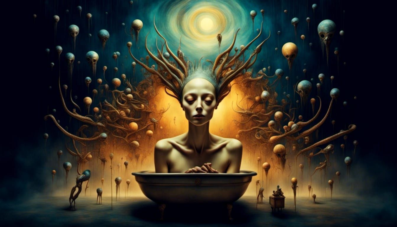 alien in the bathroom <lora:surrealism:1.0><lora:horror meta...