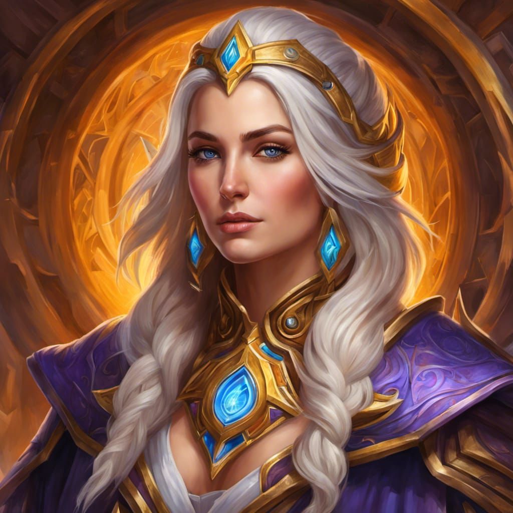 Beautiful Jaina Proudmoore the Kirin Tor Archmage - AI Generated ...