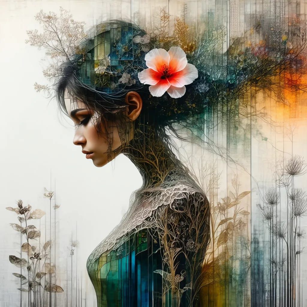 Portrait w/ natural elements.