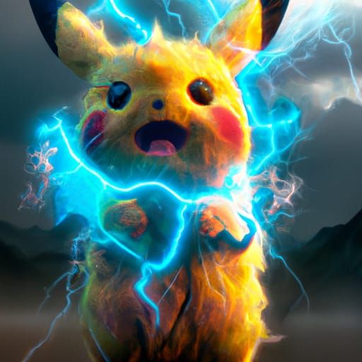 Electric pikachu - AI Generated Artwork - NightCafe Creator