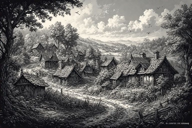 Picturesque rural village (1)