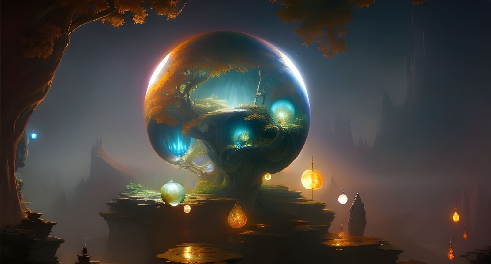 Ecosystem in a Bubble - AI Generated Artwork - NightCafe Creator