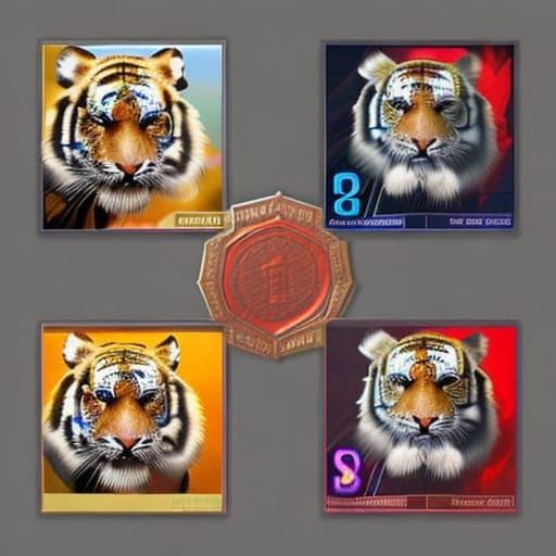 Tiger Stamps AI Generated Artwork NightCafe Creator