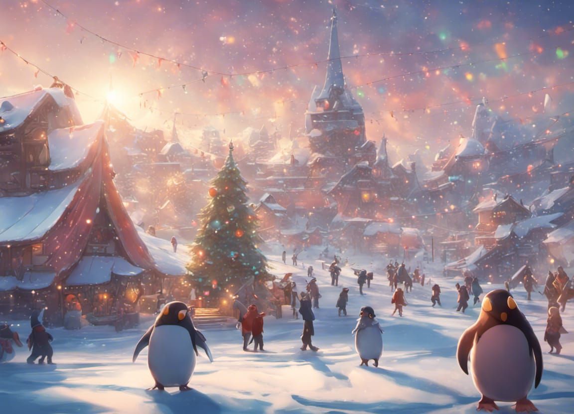 Penguin Valley - AI Generated Artwork - NightCafe Creator