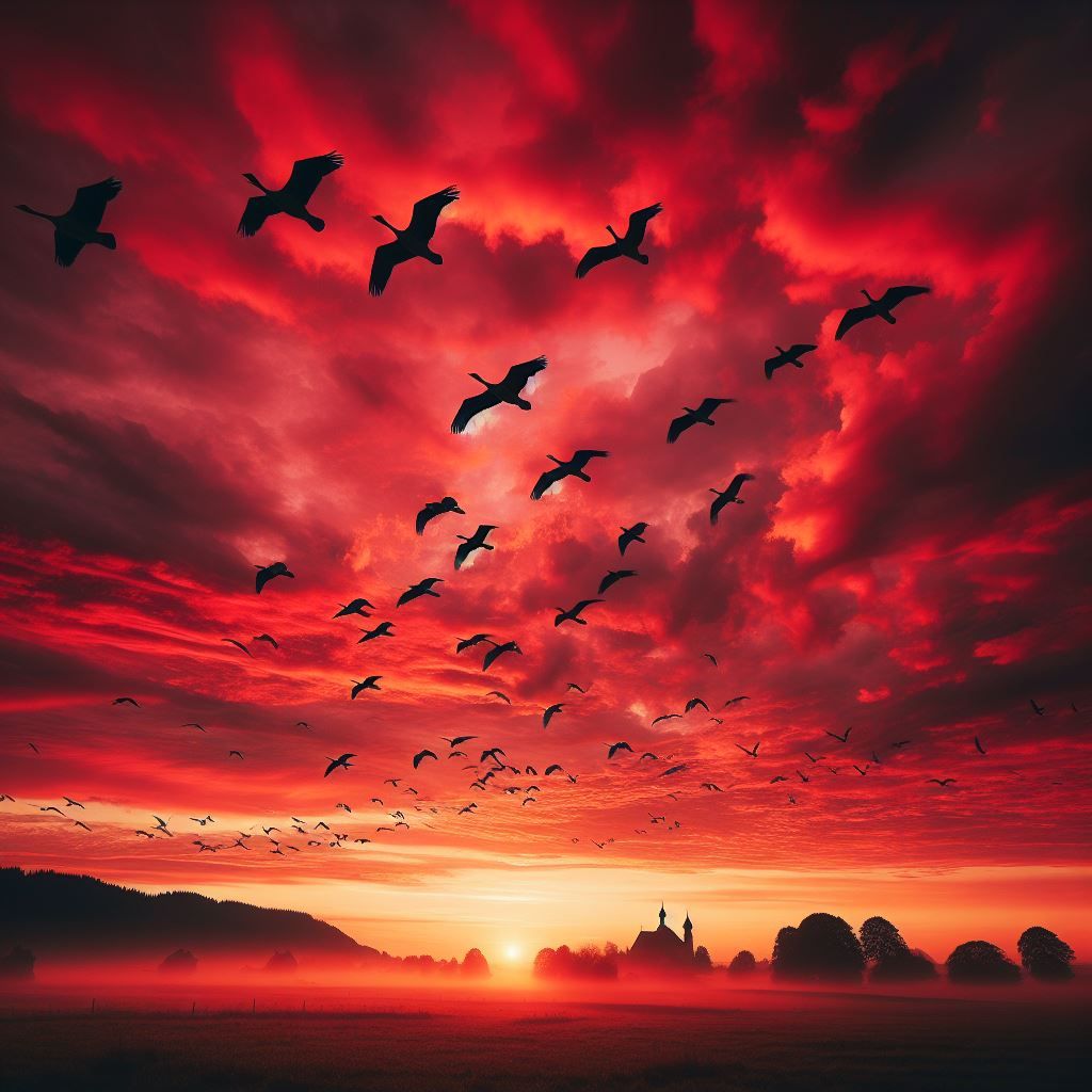 Blood red sky