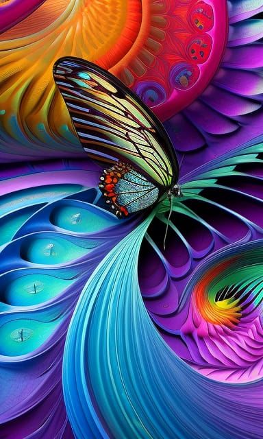 Stunning Butterfly inspired by Android Jones, Jason Botkin, ...