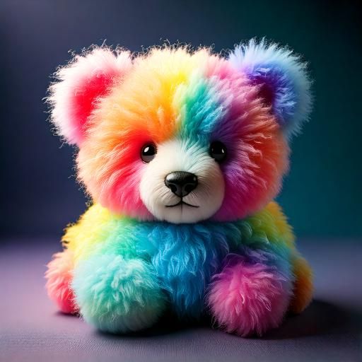 Rainbow candy bear