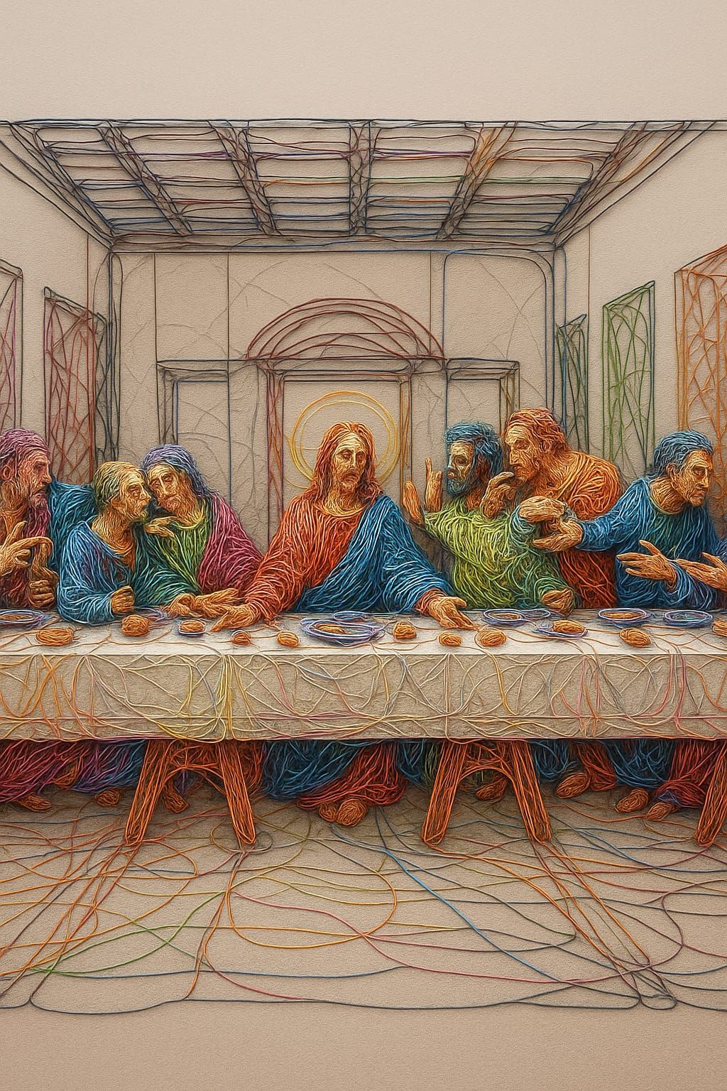 The Last Supper: Wire Art