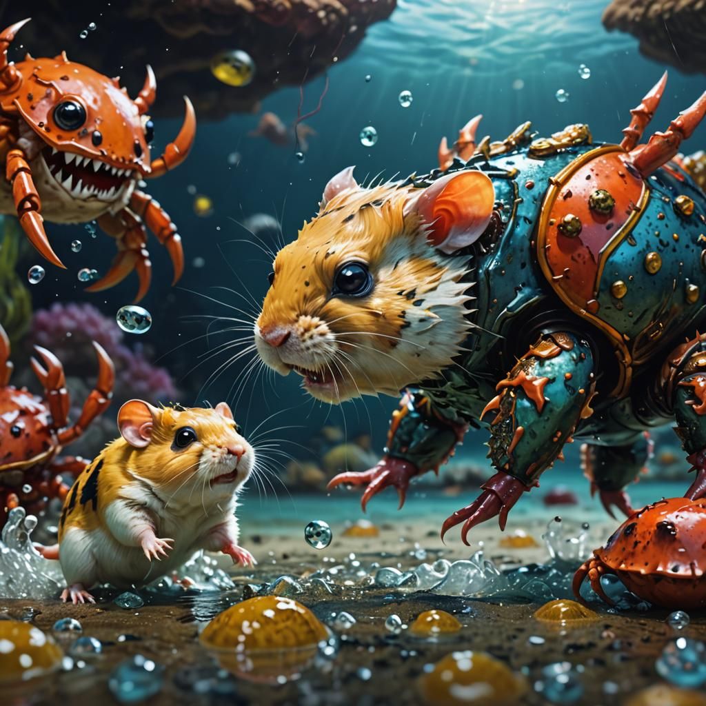 Bearing sea hamster vs crab monster