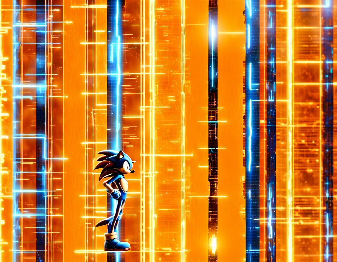 Sonic Internet Glitch 2 - AI Generated Artwork - NightCafe Creator