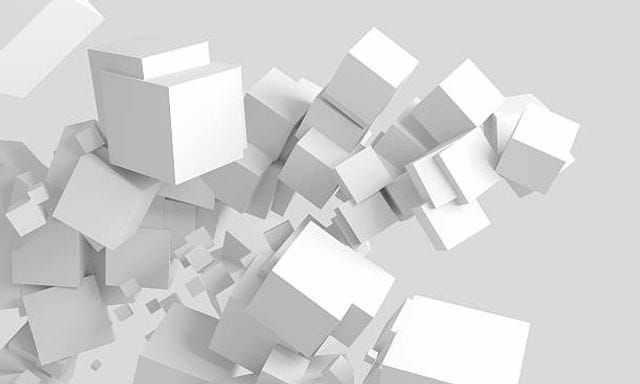 Cubes floating around a vast white space - AI Generated Artwork ...