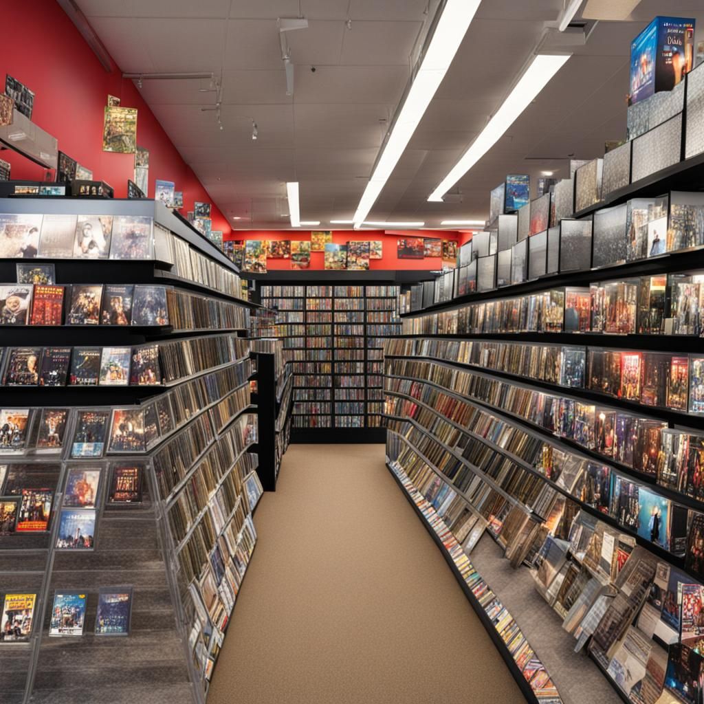 Inside of a DVD store