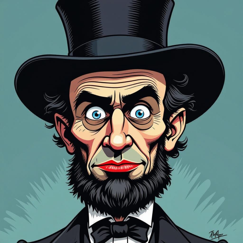 Caricature of Abraham Lincoln   by @Heather Marie
