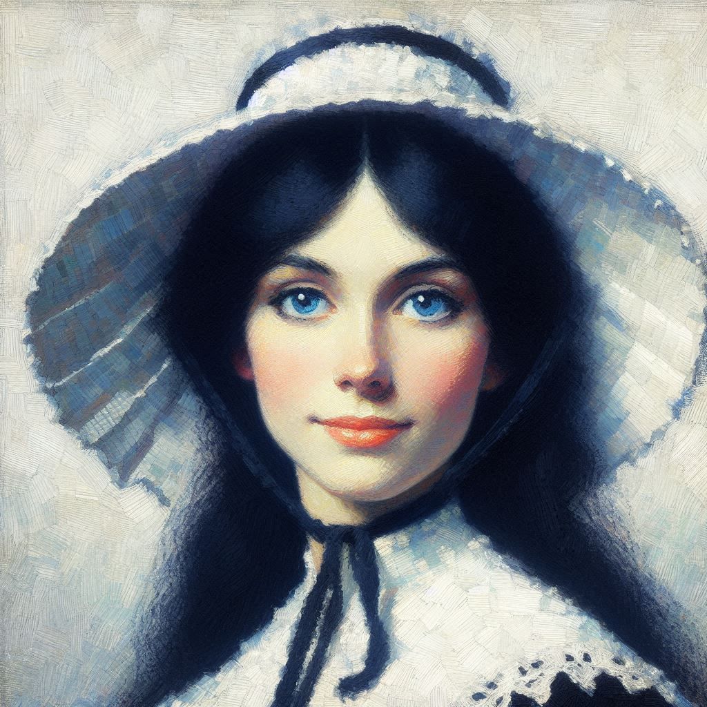 "Girl in a Bonnet" A Tribute to Norman Rockwell