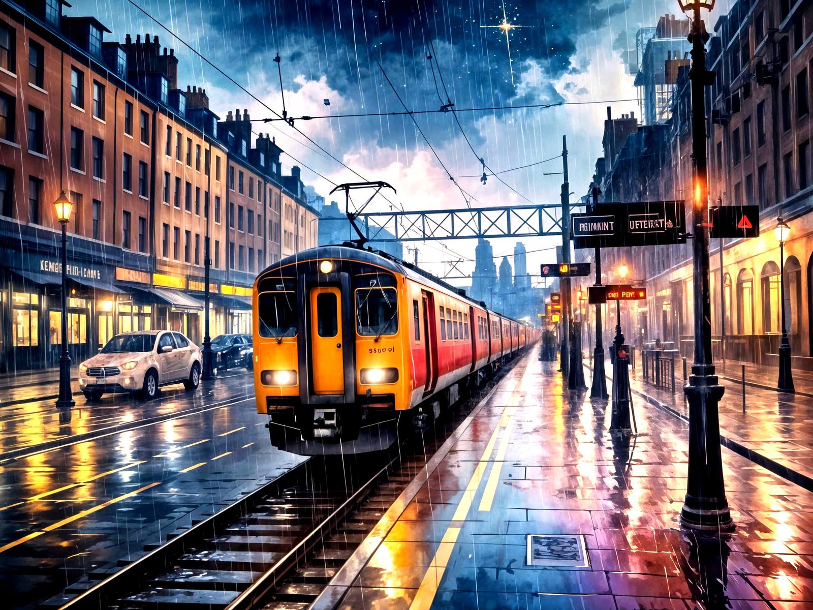 Watercolours In The Rain   by @Sullivan-Shaw