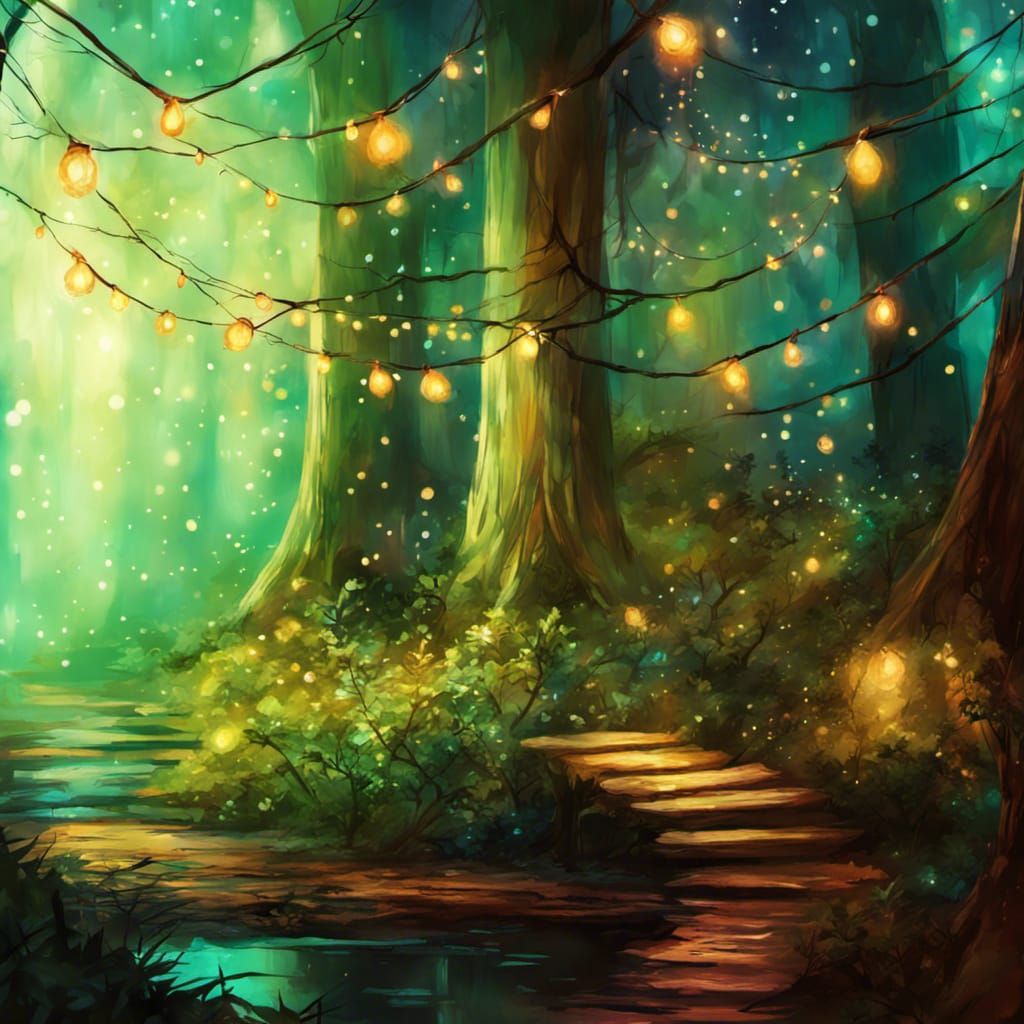 A glowing forest