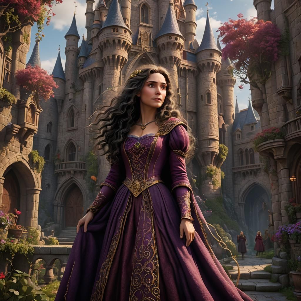 Mother Gothel as Rapunzel