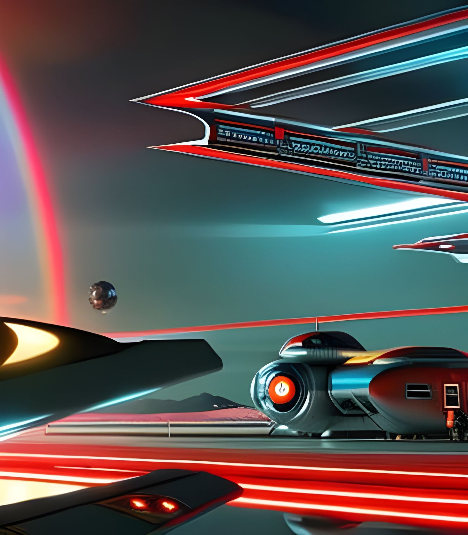 Evening at the Space Port