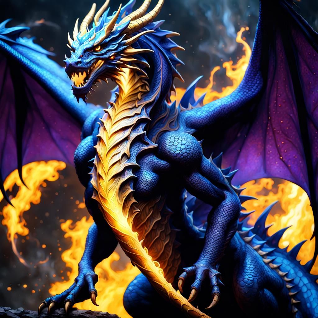 The almighty blue dragon - AI Generated Artwork - NightCafe Creator