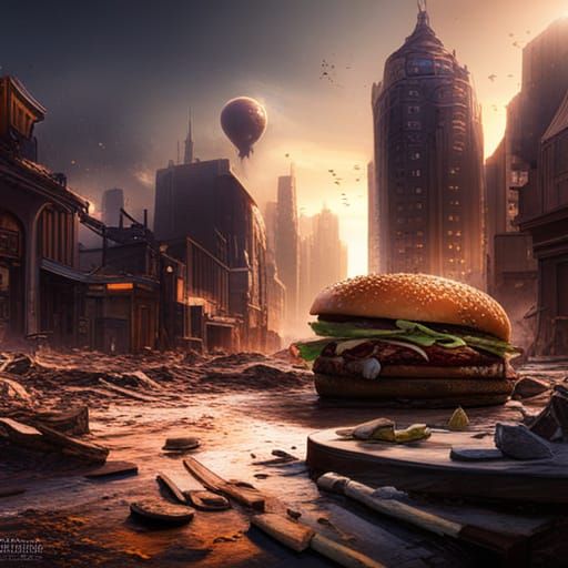 One man cheeseburger apocalypse