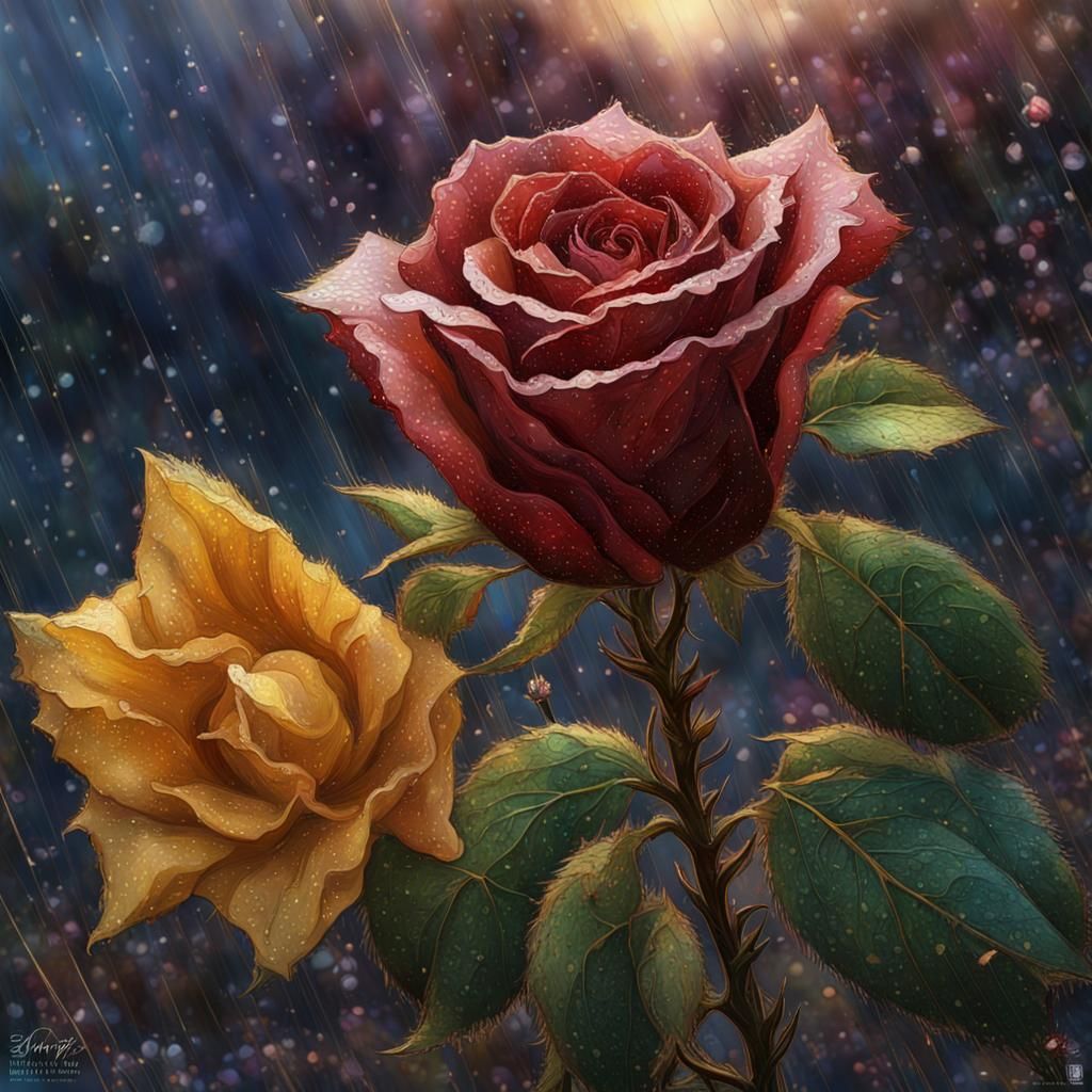The beautiful and in great detail a single Rose of Sharon su...