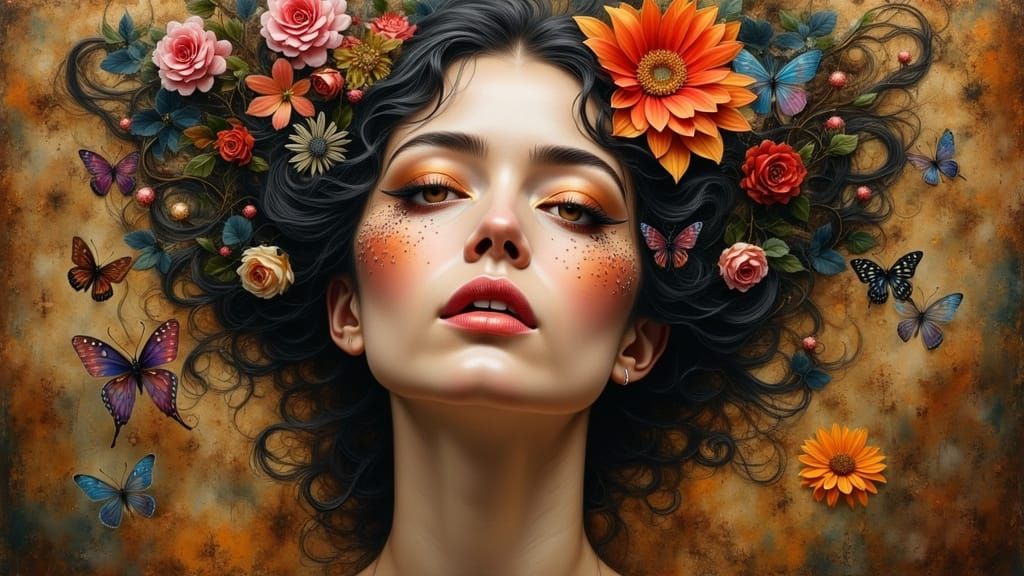 surreal portrait of a woman  by @BaudouinVH