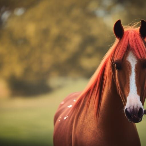 chesnut horse with a blaze